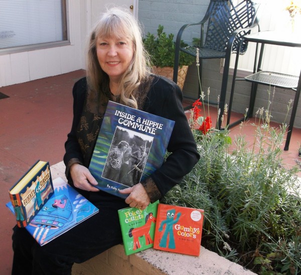 Holly Harman with her books